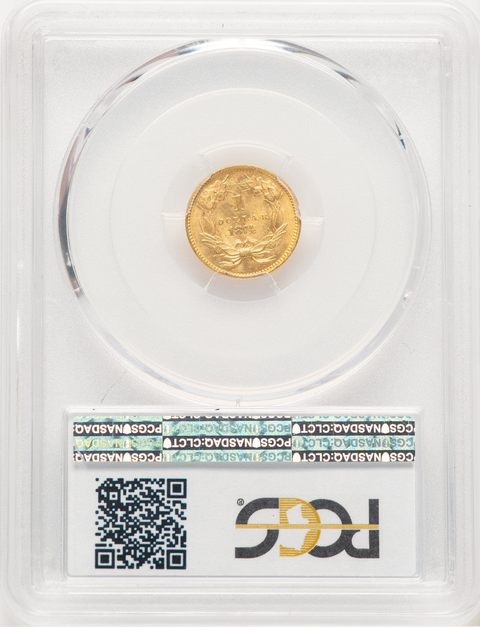 1874 G$1 Gold Dollar PCGS MS64 (778418001)
