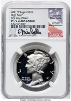 2021-W Palladium Eagle 1 oz FDI Mike Castle NGC PF70 (778428056)