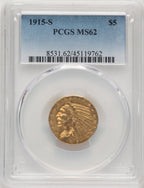 1915-S $5 Indian Half Eagle PCGS MS62 (778436003)