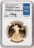 2021-W Type 2 Proof Gold Eagle 1 oz NGC PF70 Ed Moy