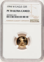 1994-W Proof Gold Eagle 1/10 oz Brown Label NGC PF70