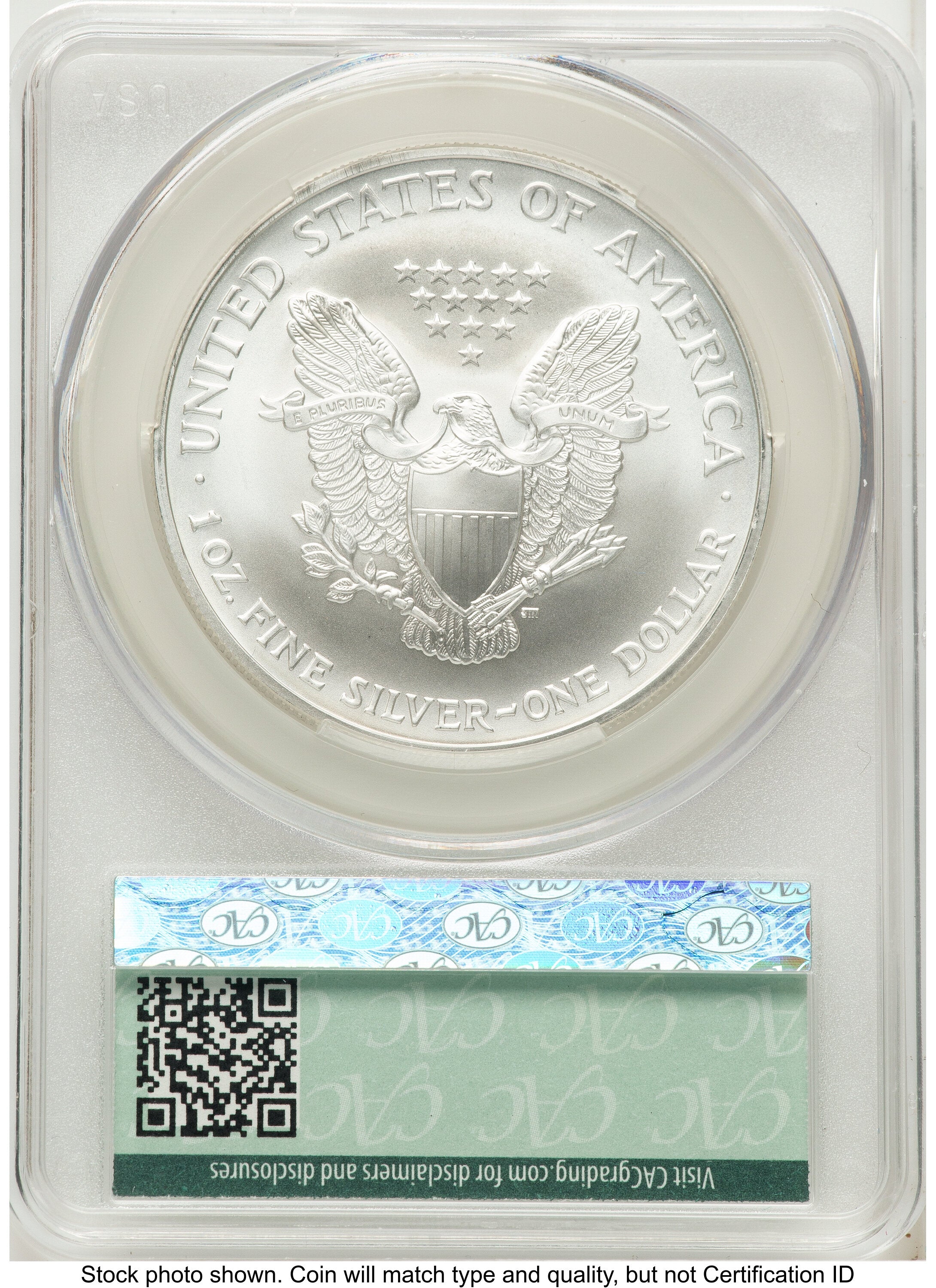 2004 Silver Eagle Non Designation CACG MS70