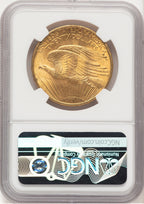 1908 $20 NO MOTTO Saint-Gaudens Double Eagle NGC MS66+ (778487001)