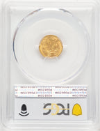 1873 G$1 OPEN 3 Gold Dollar PCGS MS63