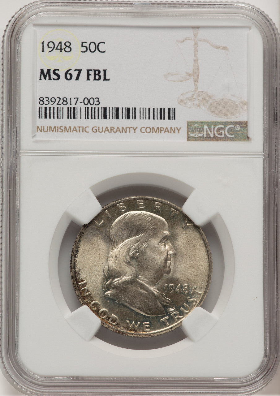 1948 50C FL Franklin Half Dollar NGC MS67 (778537001)