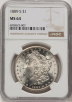 1889-S Morgan Dollar NGC MS64 (778560022)