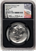 2020-W Palladium Eagle 1 oz Burnished Anna Cabral NGC MS70
