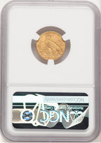1914 $2.50 CAC Brown Label Indian Quarter Eagle NGC MS62
