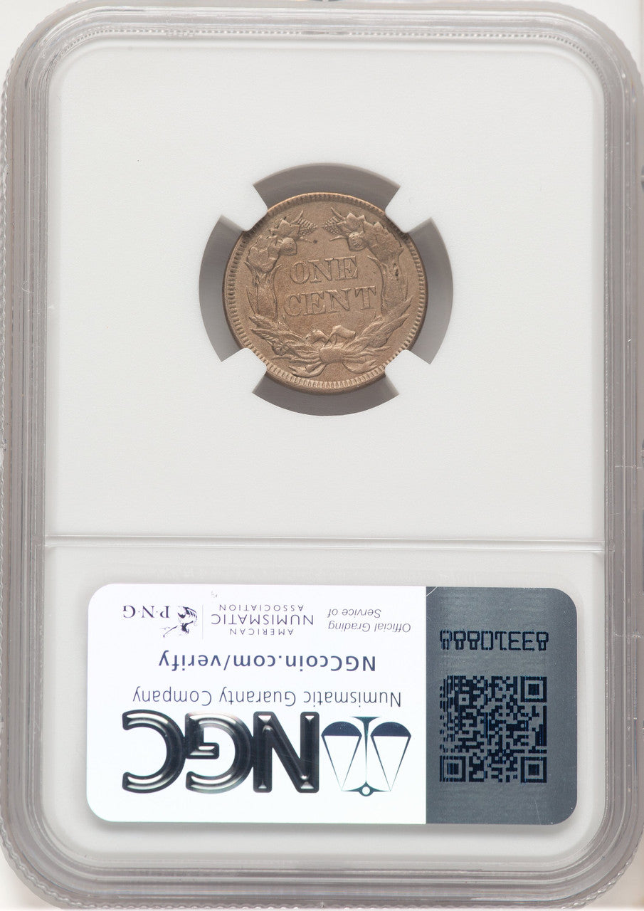1857 1C Flying Eagle Cent NGC AU58 (778616003)