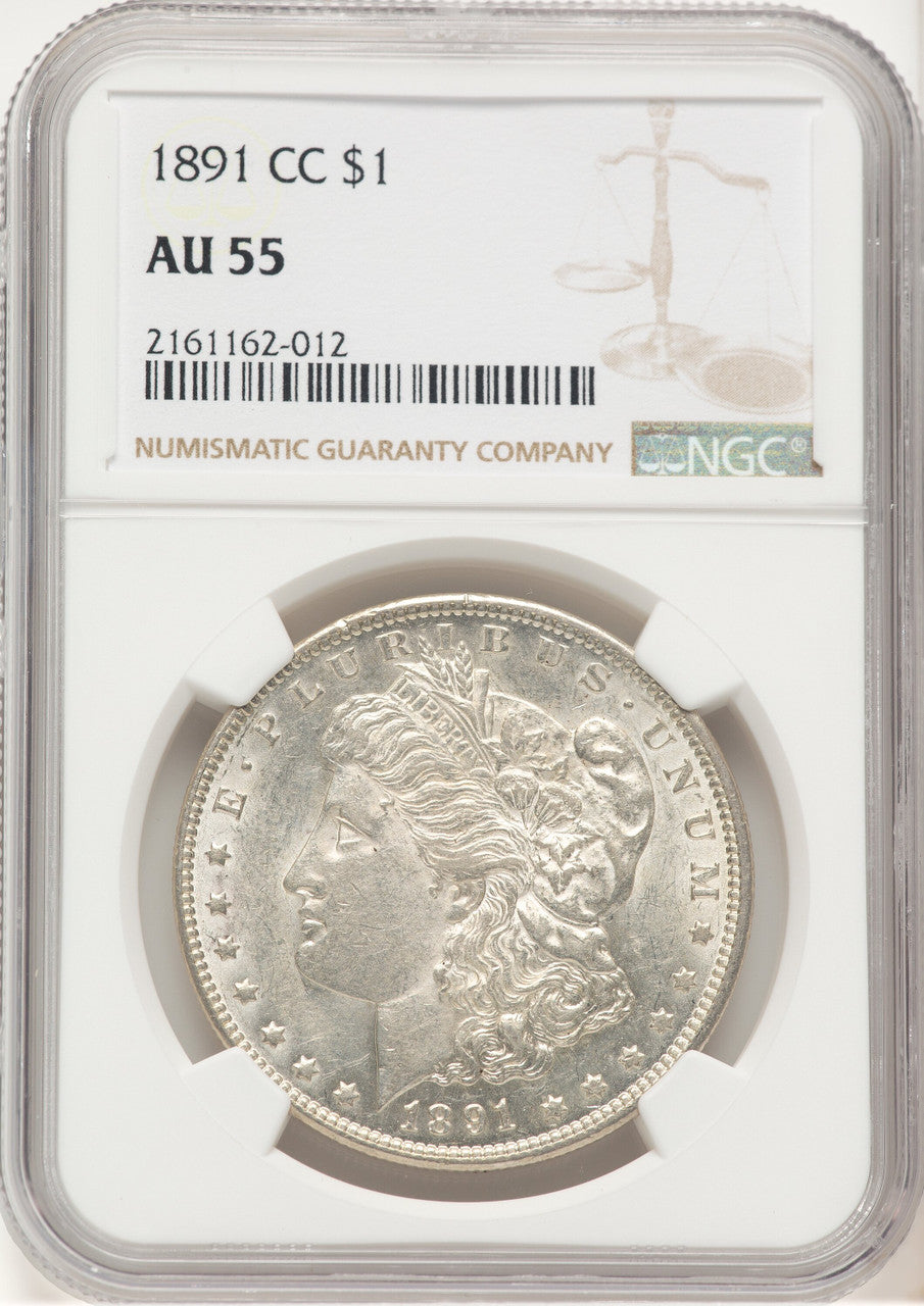 1891-CC Morgan Dollar NGC AU55 (778616031)