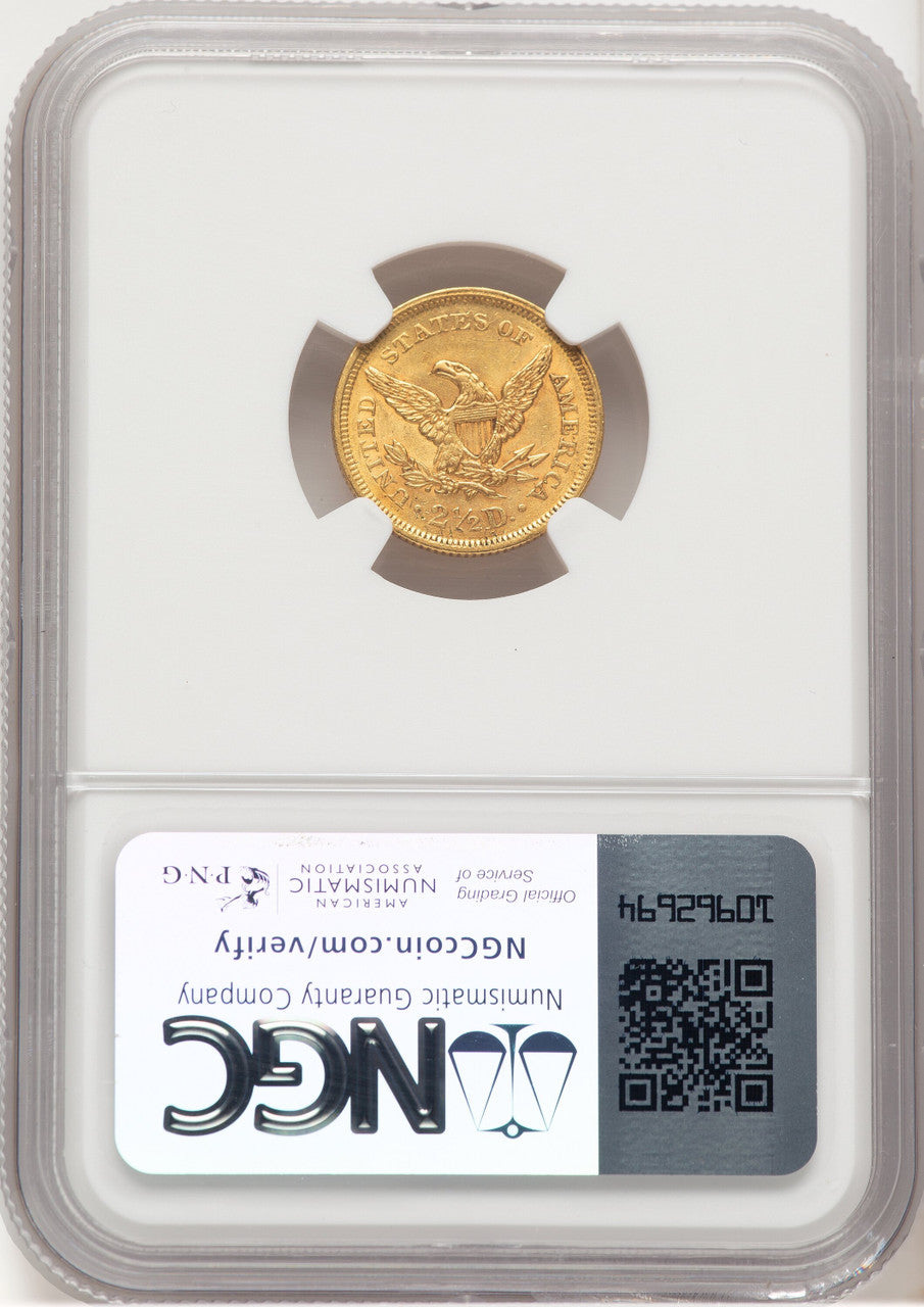 1853 $2.50 Liberty Quarter Eagle NGC AU58