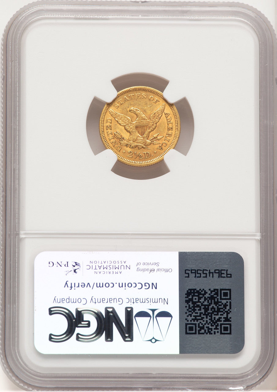 1856 $2.50 Liberty Quarter Eagle NGC AU58 (778616050)