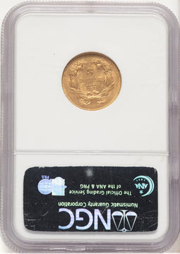 1878 $3 Three Dollar Gold Pieces NGC AU58