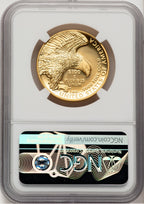 2019-W G$100 American Liberty High Relief Enhanced 2021 West Point Mint Hoard Bunting Flag NGC MS70