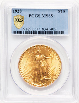 1928 $20 Saint-Gaudens Double Eagle PCGS MS65+