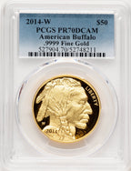 2014-W Proof Gold Buffalo 1 oz Blue Gradient PCGS MS70