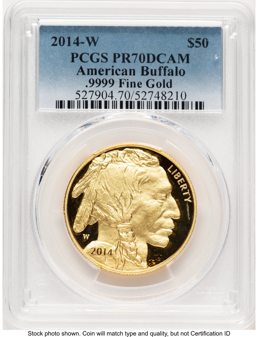 2014-W Proof Gold Buffalo 1 oz Blue Gradient PCGS PR70