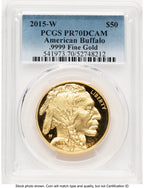 2015-W Proof Gold Buffalo 1 oz Blue Gradient PCGS PR70