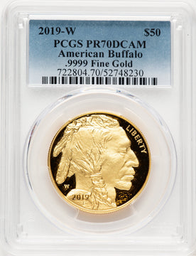 2019-W 1 oz Proof Gold Buffalo PCGS PF70