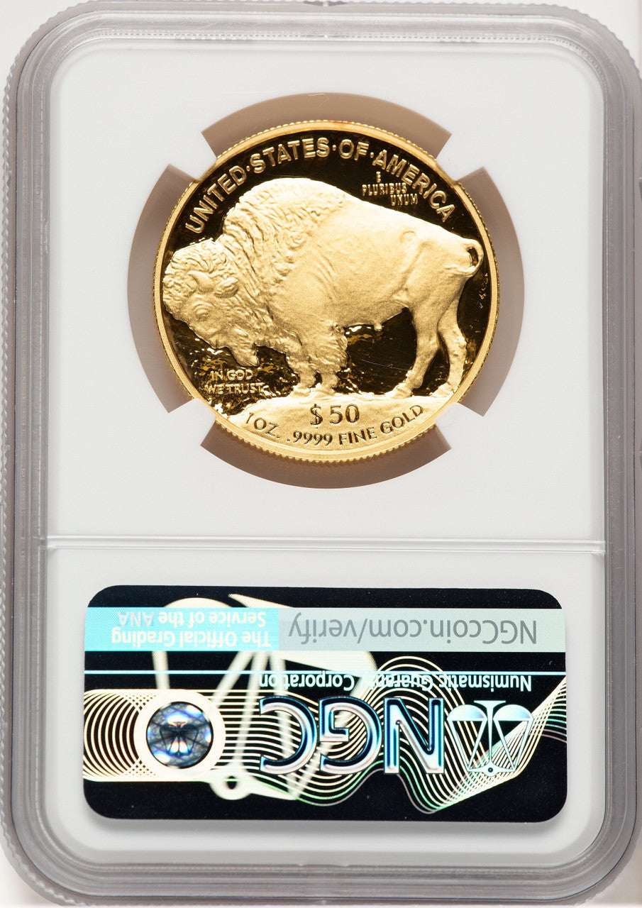2021-W Proof Gold Buffalo 1 oz NGC PF70 Ed Moy