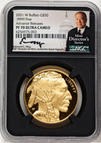 2021-W Proof Gold Buffalo 1 oz AR Mint Director's Series NGC PF70 Ed Moy