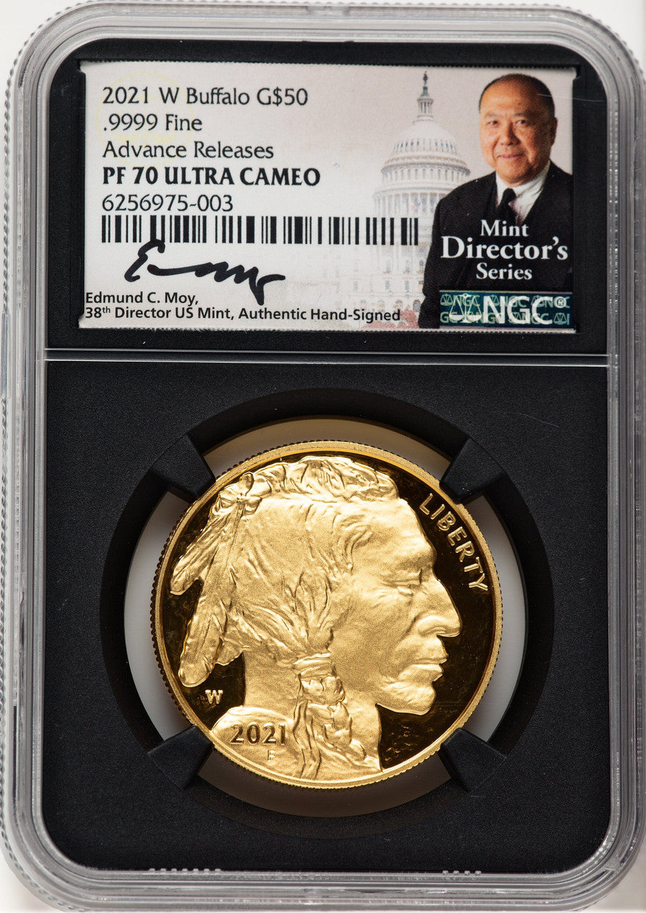 2021-W Proof Gold Buffalo 1 oz AR Mint Director's Series NGC PF70 Ed Moy