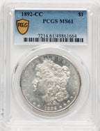 1892-CC Morgan Dollar PCGS MS61