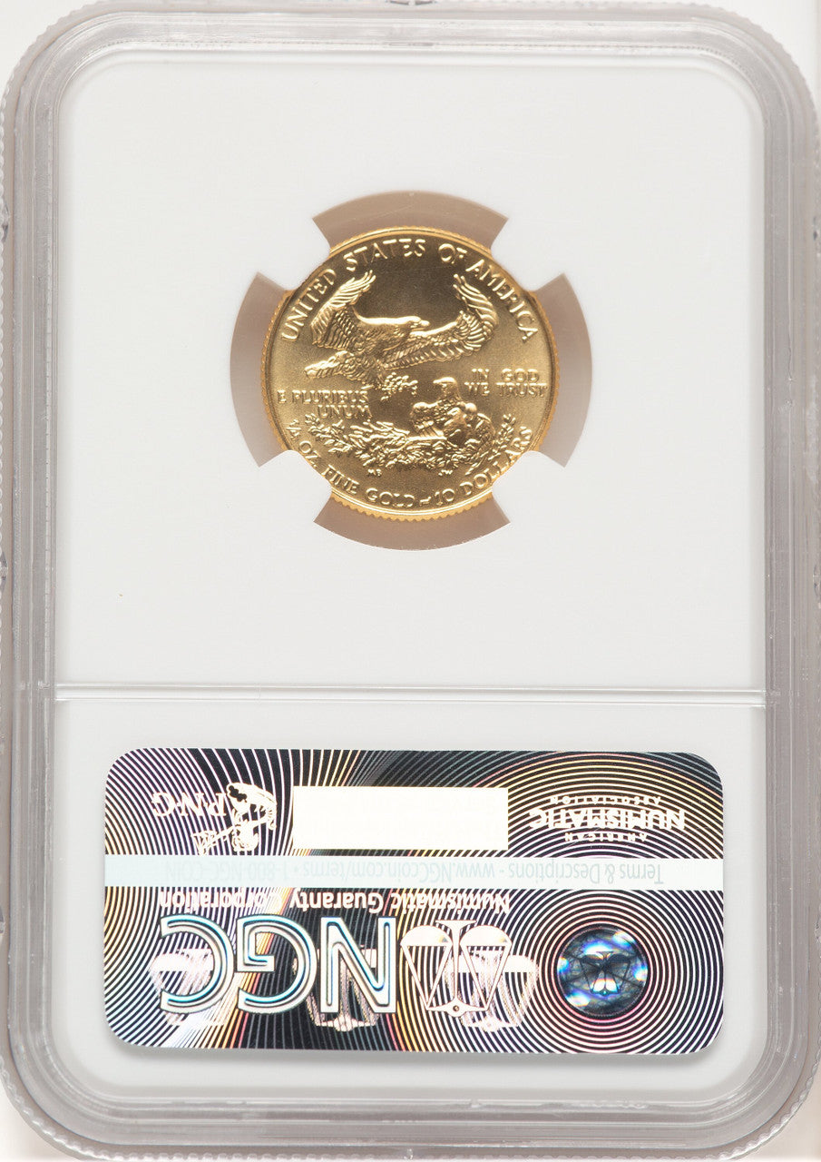 1990 Gold Eagle 1/4 oz Brown Label NGC MS69