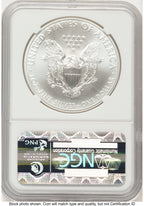 2012-(S) Silver Eagle FR San Francisco Bridge Label NGC MS70