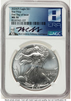 2024-(P) Silver Eagle (Privy Mark) FDI Mark Salzberg 8 Era Label NGC MS70
