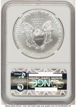 2012-(S) Silver Eagle Flag Label NGC MS70
