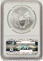 2012-(S) Silver Eagle Flag Label NGC MS70