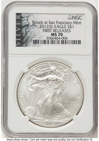 2012-(S) Silver Eagle FR American Liberty Series Label NGC MS70