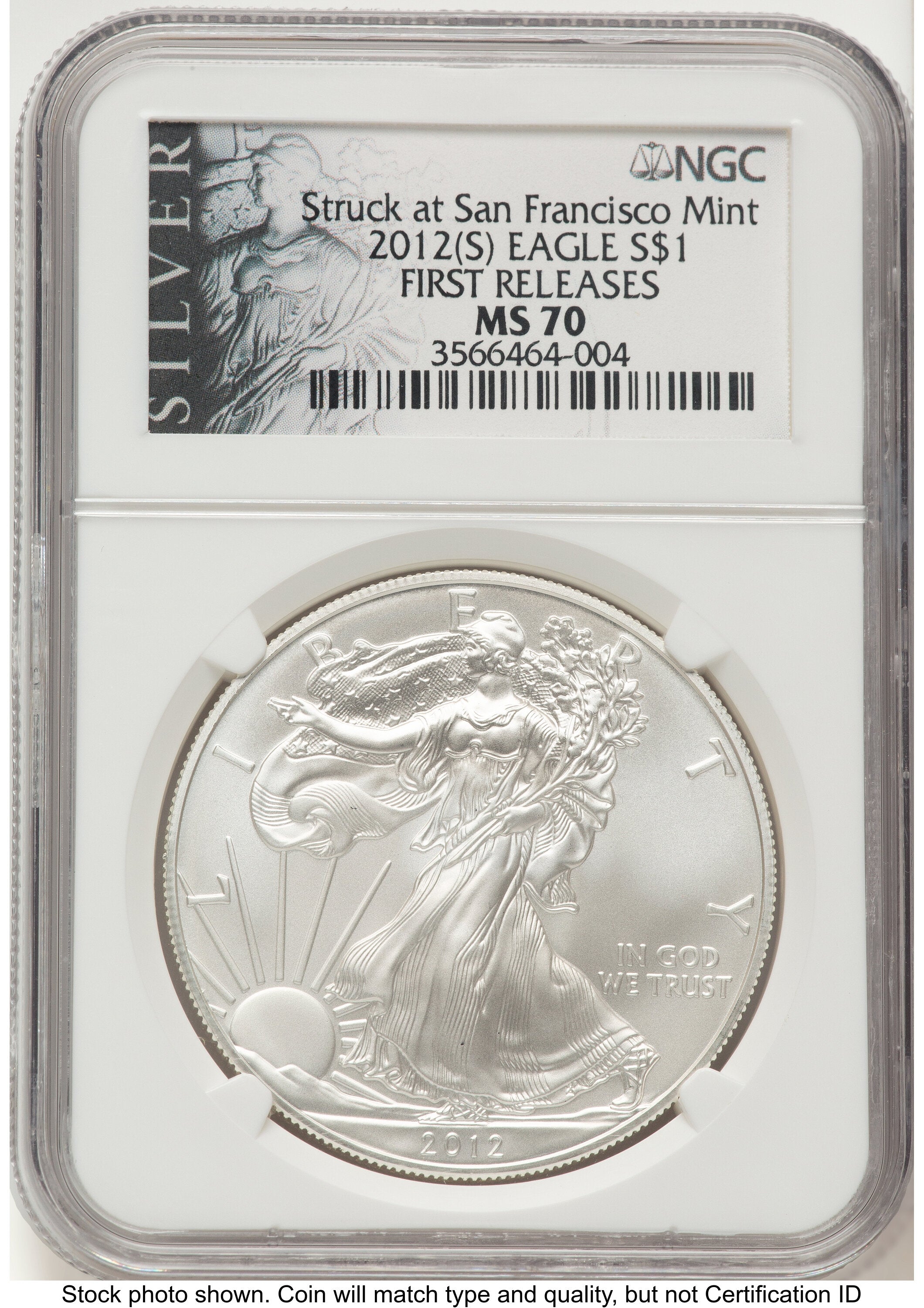 2012-(S) Silver Eagle FR American Liberty Series Label NGC MS70