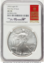 2026 Silver Eagle FDI Kenneth Bressett Red Book NGC MS70