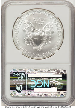 2012-(S) Silver Eagle ER San Francisco Bridge Label NGC MS70