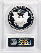 2005-W Proof Silver Eagle 1 oz Blue Gradient PCGS PR70