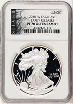 2010-W Proof Silver Eagle 1 oz ER ALS Label NGC PF70