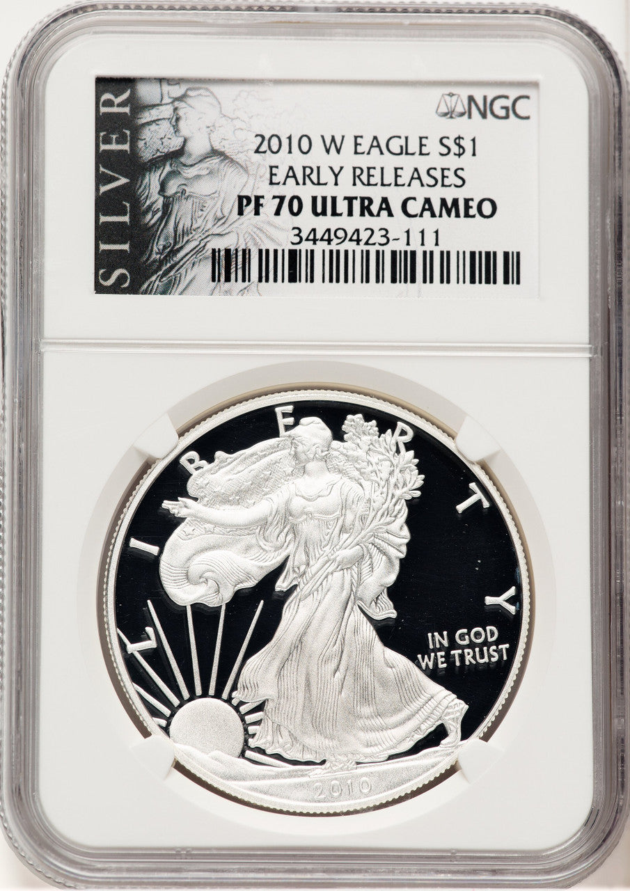 2010-W Proof Silver Eagle 1 oz ER ALS Label NGC PF70