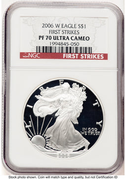 2006-W Proof Silver Eagle 1 oz First Strikes Red NGC PF70