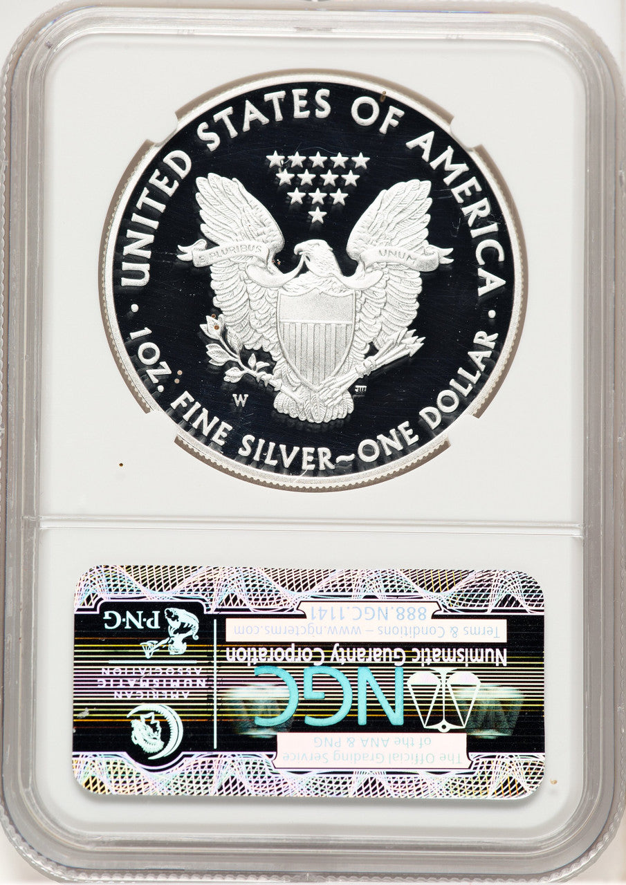 2014-W Proof Silver Eagle 1 oz ER West Point Star Label NGC PF70