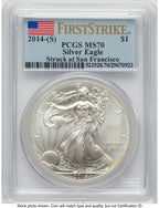 2014-(S) Silver Eagle FS Flag PCGS MS70