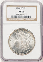 1884-CC Morgan Dollar NGC MS65