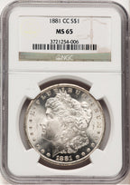 1881-CC Morgan Dollar NGC MS65 (778807008)