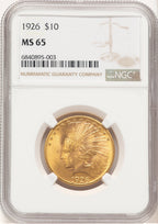 1926 $10 Indian Eagle NGC MS65 (778842118)