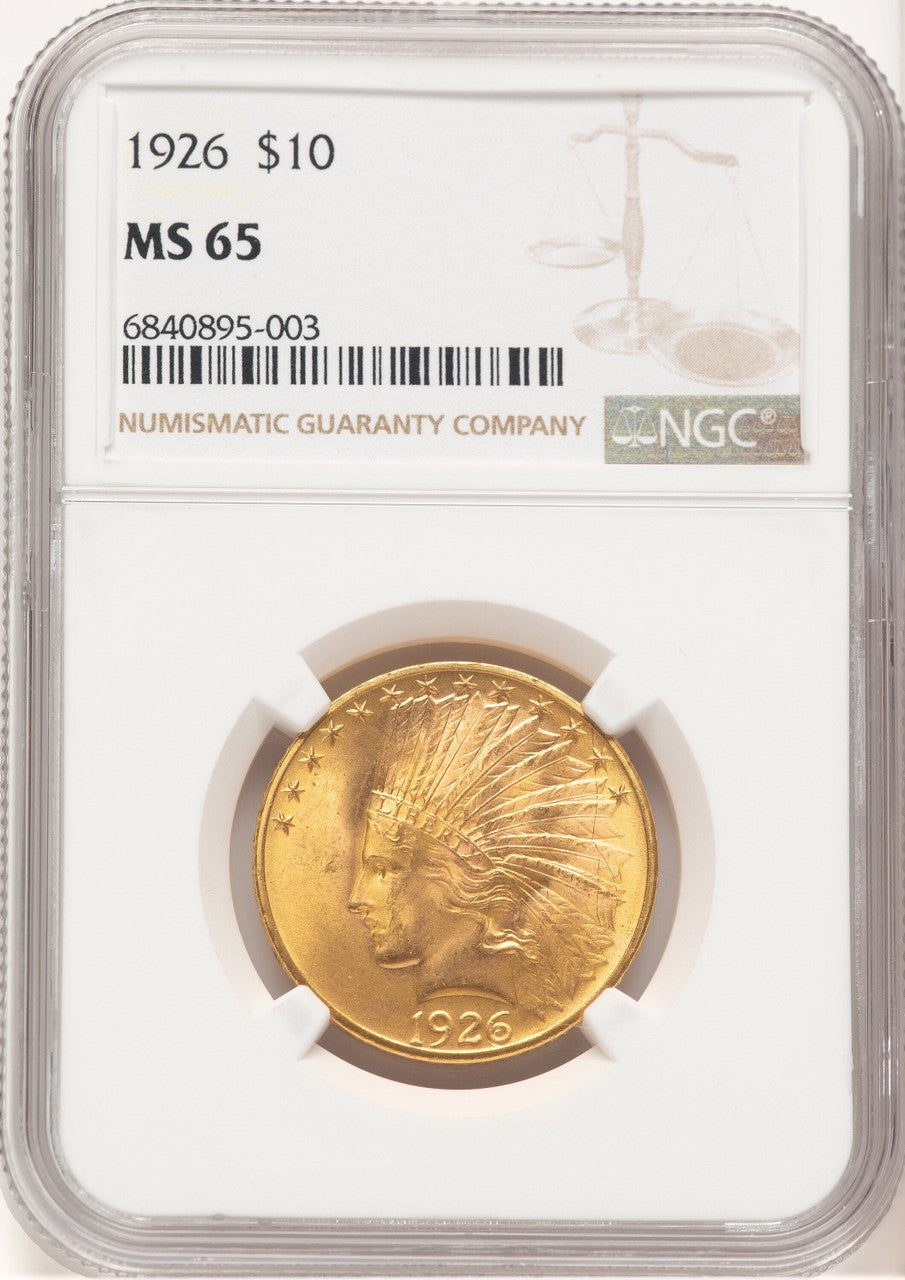 1926 $10 Indian Eagle NGC MS65 (778842118)