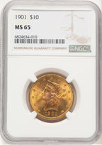 1901 $10 Liberty Eagle NGC MS65 (778842143)