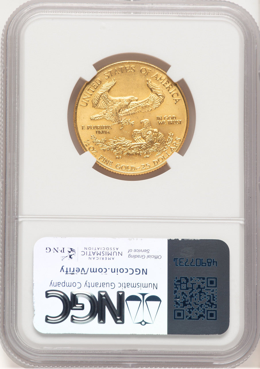 1995 Gold Eagle 1/2 oz Brown Label NGC MS69