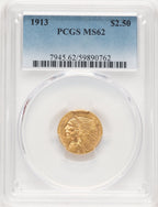 1913 $2.50 Indian Quarter Eagle PCGS MS62 (778883010)