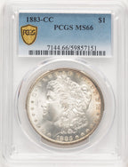 1883-CC Morgan Dollar PCGS MS66 (778883013)